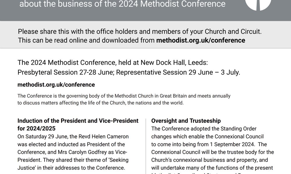 Conference Business Digest Front Page